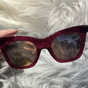 Diff Elegant Burgundy Sparkle Sunglasses
